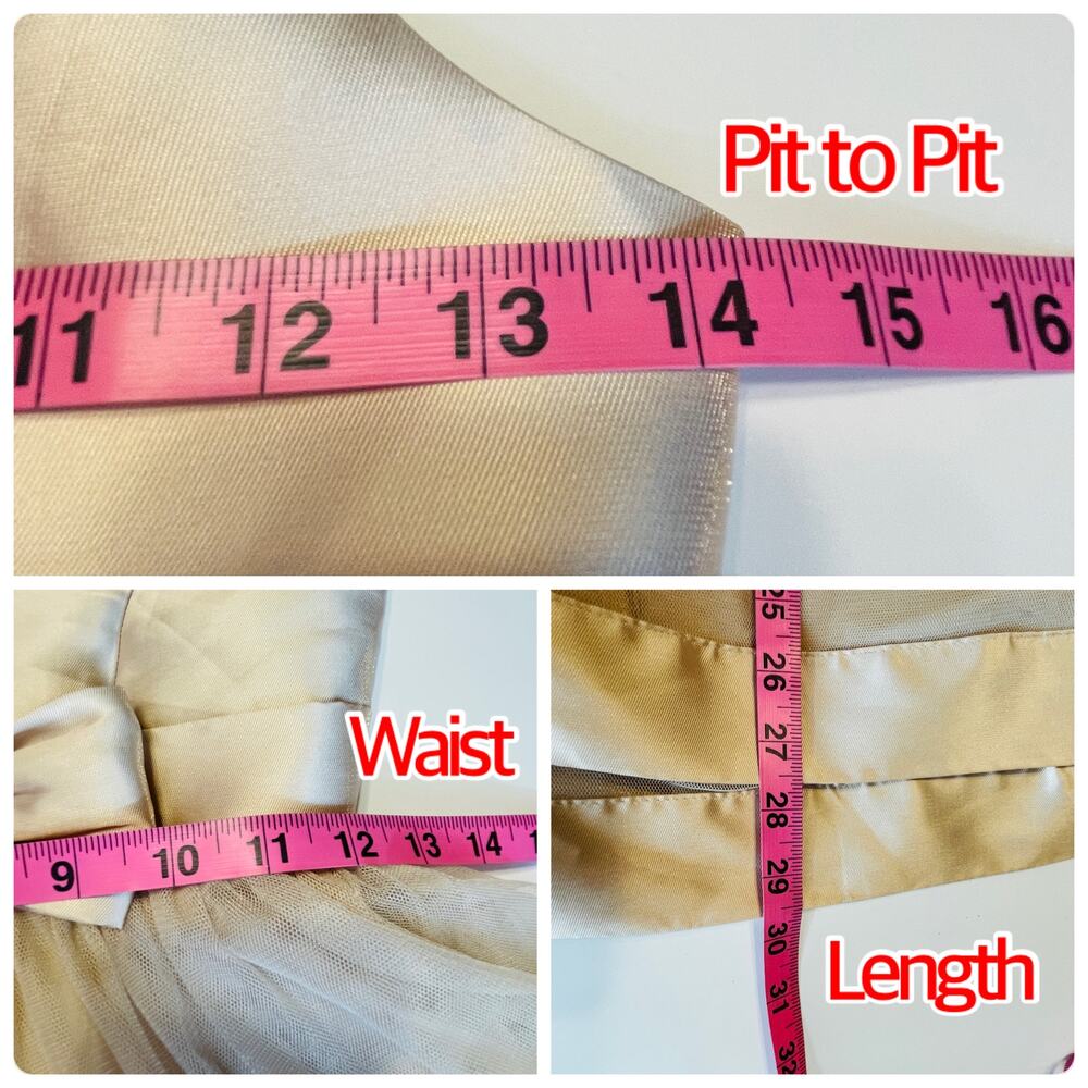 Speechless Kids Beige Chiffon Sleeveless Full Chiffon Skirt Formal Dress 10 - Picture 10 of 10
